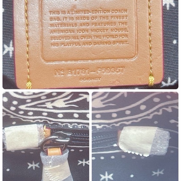 Coach x Disney Mickey Mouse City Zip Tote Red Leather Limited Edition F58957 - Picture 13 of 14